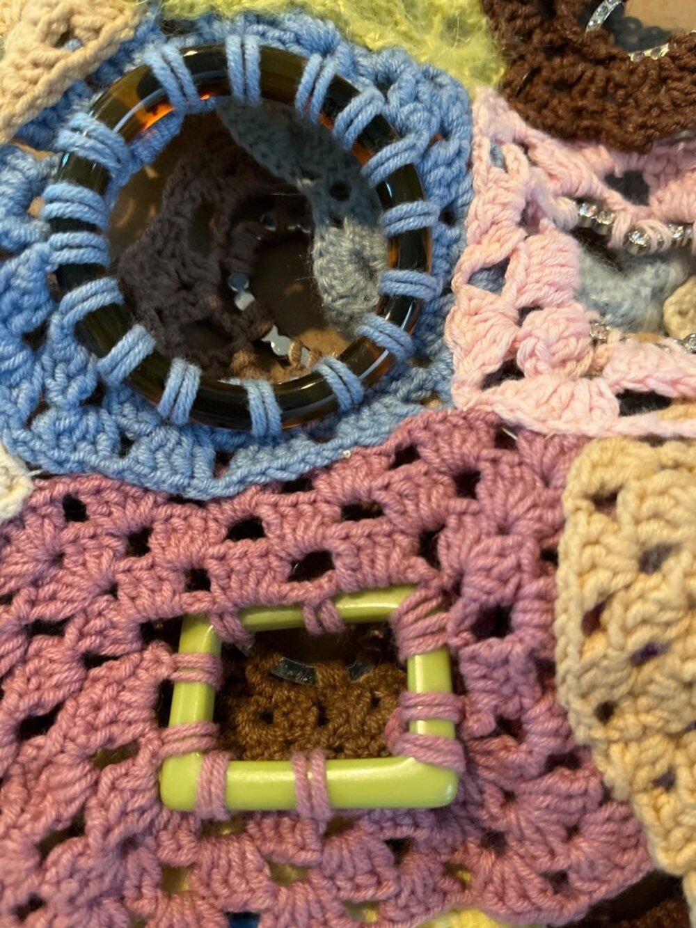 Crochet Patchwork Lirika Matoshi Top With Colorful Patterns & Cutouts - Picture 8 of 13